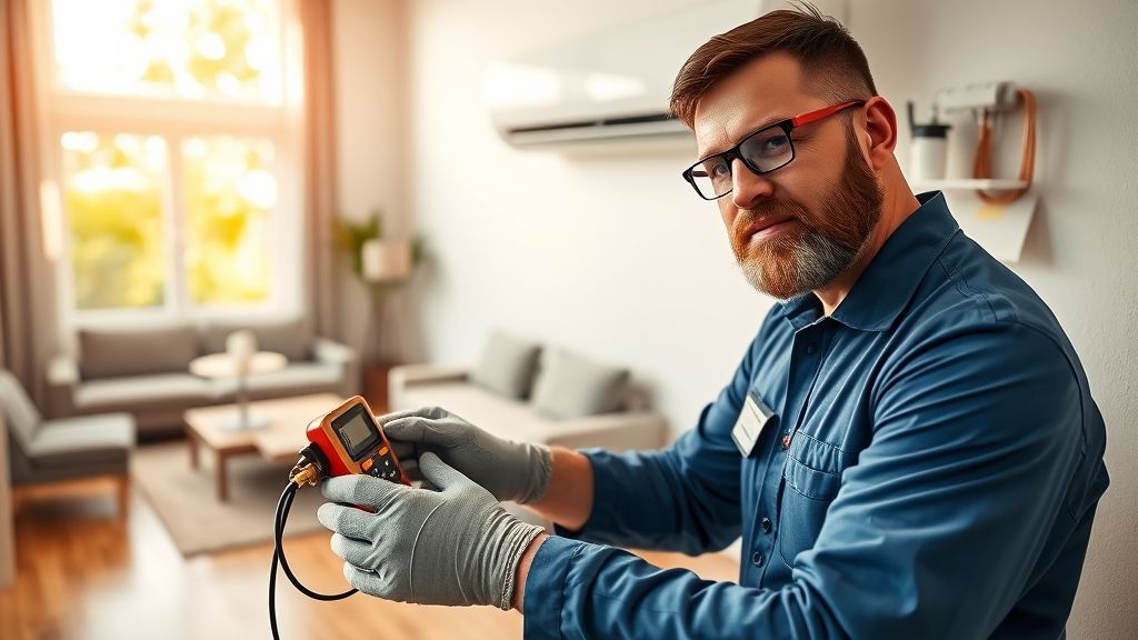 Modern HVAC system installation